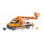 Mercedes Benz Sprinter cu platforma de lucru, Bruder 02679 Mercedes Benz Sprinter cu platforma de lucru, Bruder 02679