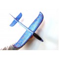 Avion planor albastru din spuma flexibila 47x49 cm 