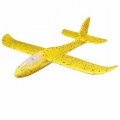 Avion planor galben cu led din spuma flexibila 47x49 cm 