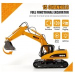 Excavator radiocomandat cu cupa metalica "Die-Cast", 1:14 Huina 1535