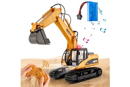 Excavator radiocomandat cu cupa metalica "Die-Cast", 1:14 Huina 1535