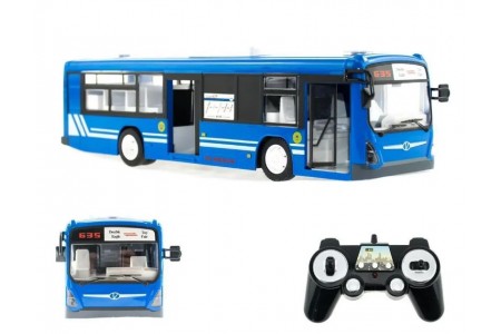 Autobuz albastru cu radiocomanda, 32cm lungime E635-003