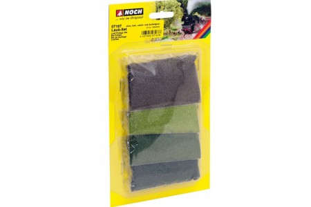 Set 4 pungi cu frunzis de culoare verde 07167 Noch