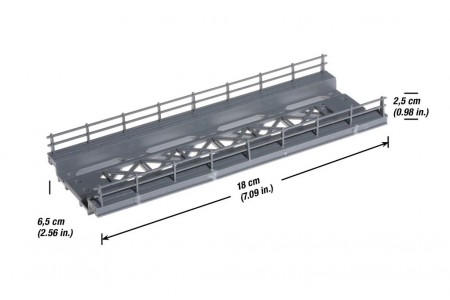 Pod drept 18 cm HO, NOCH 21340