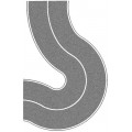 Sosea de asfalt, curba universala, gri Noch , 80mm latime. 2...