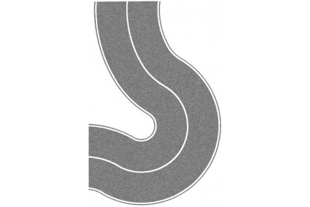 Sosea de asfalt, curba universala, gri Noch , 66mm latime. 2 buc