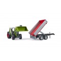 Tractor Fendt Vario 211 cu cupa si remorca, Bruder 02182