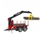 Remorca cu macara de incarcare si 4 butuci Bruder  02252