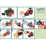 Cleste pentru incarcator frontal baloti, cu un balot BRUDER 02332 Cleste pentru incarcator frontal baloti, cu un balot BRUDER 02332