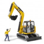Excavator CAT Minibagger cu figurina Bruder 02466