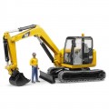 Excavator CAT Minibagger cu figurina Bruder 02466