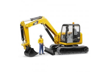 Excavator CAT Minibagger cu figurina Bruder 02466