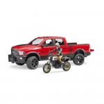 RAM 2500 Pickup si motocicleta cu figurina motociclist Bruder 02502 RAM 2500 Pickup si motocicleta cu figurina motociclist Bruder 02502