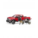 RAM 2500 Pickup si motocicleta cu figurina motociclist Bruder 02502 RAM 2500 Pickup si motocicleta cu figurina motociclist Bruder 02502