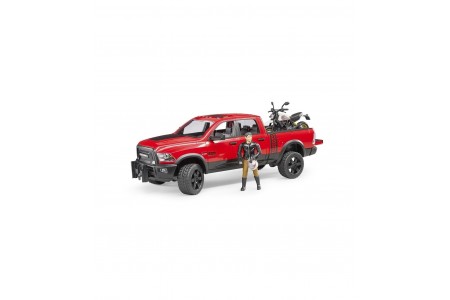 RAM 2500 Pickup si motocicleta cu figurina motociclist Bruder 02502 RAM 2500 Pickup si motocicleta cu figurina motociclist Bruder 02502