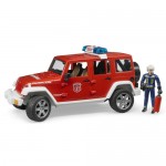 Masina de pompieri Jeep Wrangler Rubicon cu pompier BRUDER 02528