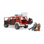 Masina de pompieri Jeep Wrangler Rubicon cu pompier BRUDER 02528