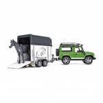 Land Rover Defender Station cu remorca de cai, BRUDER 02592