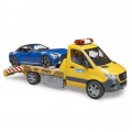 Autoplatforma MB Sprinter cu masina Roadster BRUDER 02675