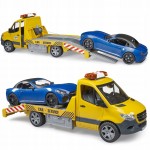 Autoplatforma MB Sprinter cu masina Roadster BRUDER 02675