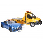 Autoplatforma MB Sprinter cu masina Roadster BRUDER 02675