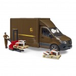 Mercedes Benz Sprinter UPS cu sofer si accesorii, BRUDER 02678