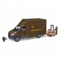 Mercedes Benz Sprinter UPS cu sofer si accesorii, BRUDER 026...