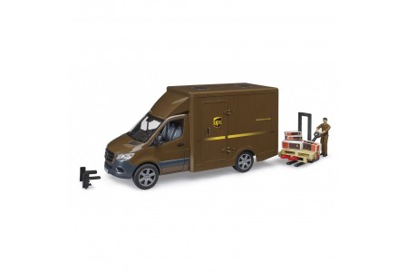 Mercedes Benz Sprinter UPS cu sofer si accesorii, BRUDER 02678