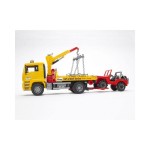 Camion MAN TGA de tractare si masina de teren, BRUDER 02750 Camion MAN TGA de tractare si masina de teren, BRUDER 02750