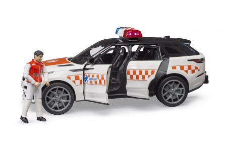 Masina de urgenta Range Rover Velar cu figurina, Bruder 02885
