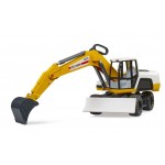 Excavator de constructii XE 5000 alb cu galben Bruder 03413