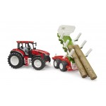 Tractor ROADMAX cu remorca, Bruder 03453