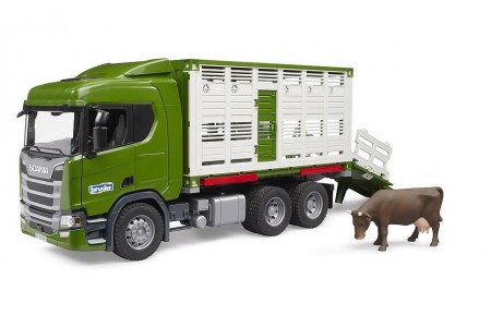 Camion SCANIA Super 560R transport bovine, BRUDER 03548