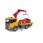 Camion de tractare Scania Super 560 R cu autoturism, Bruder 03552 Camion de tractare Scania Super 560 R cu autoturism, Bruder 03552
