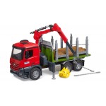 Camion Mercedes Benz Arocs forestier cu macara , BRUDER 03669
