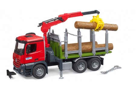 Camion Mercedes Benz Arocs forestier cu macara , BRUDER 03669