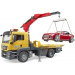 Camion platforma MAN TGS cu macara BRUDER 03750 Camion platforma MAN TGS cu macara BRUDER 03750