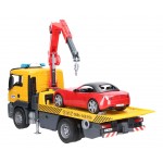 Camion platforma MAN TGS cu macara BRUDER 03750 Camion platforma MAN TGS cu macara BRUDER 03750
