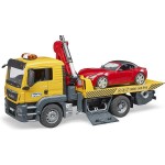 Camion platforma MAN TGS cu macara BRUDER 03750 Camion platforma MAN TGS cu macara BRUDER 03750