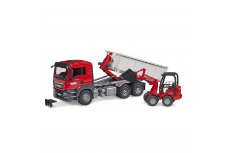 Camion MAN TGS cu container Abroll, cu incarcator Schaffer, Bruder 03767