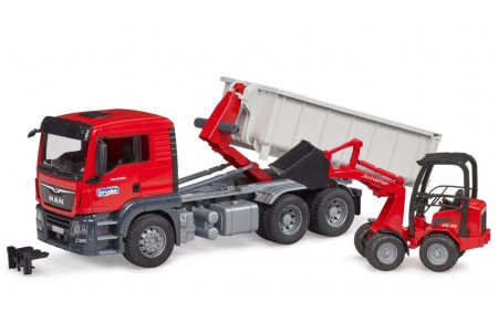 Camion MAN TGS cu container Abroll si cu incarcator Schaffer Bruder 03767