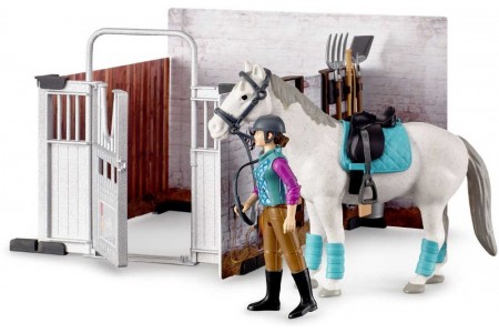 Set boxa pentru cai cu accesorii, BRUDER 62506 Set boxa pentru cai cu accesorii, BRUDER 62506