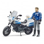 Motocicleta de politie Ducati Scrambler cu motociclist, BRUDER 62731 Motocicleta de politie Ducati Scrambler cu motociclist, BRUDER 62731