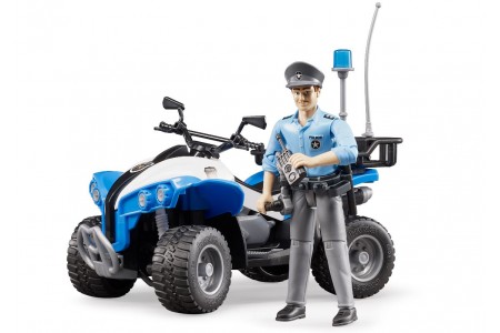 ATV de politie cu figurina, Bruder 63010