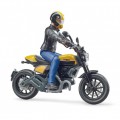 Motocicleta Ducati Scrambler cu figurina motociclist BRUDER ...