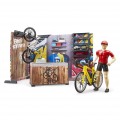 Magazin si atelier de biciclete cu figurina Bruder 63120