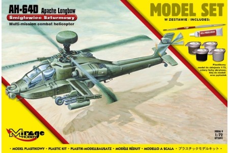 1/72 Macheta AH-64D Longbow Apache, 872091 Mirage Hobby 1/72 Macheta AH-64D Longbow Apache, 872091 Mirage Hobby