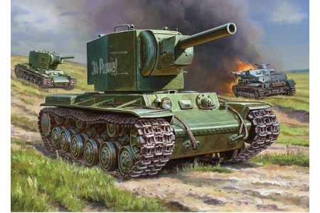Macheta plastic tanc Soviet Heavy Tank KV-2, Zvezda 1:35