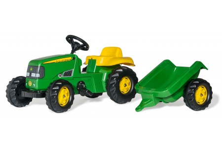 Tractor cu pedale Rolly Kid John Deere copii 2-5 ani cod 012190 Rolly Toys