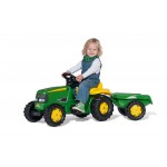 Tractor cu pedale Rolly Kid John Deere copii 2-5 ani cod 012190 Rolly Toys